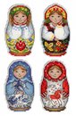 Русские матрешки. Магниты (пластиковая канва)