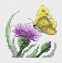 Бабочка и репейник (11*11 см)