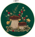 Грибы. Белые (набор + пяльцы) ("Живая картина") (водорастворимая канва)