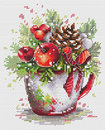 Новогодняя композиция (18*14 см)