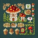 Мини-семплер. Мухоморный домик (с декором) (13*13 см)