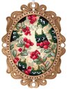 Миниатюра. Брусничный лес (с рамкой) (14*10 см)